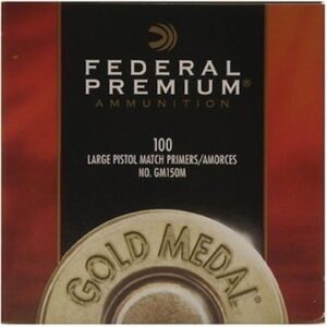 Federal Premium Gold Medal Large Pistol Match Primers #150M Box of 1000 (10 Trays of 100)