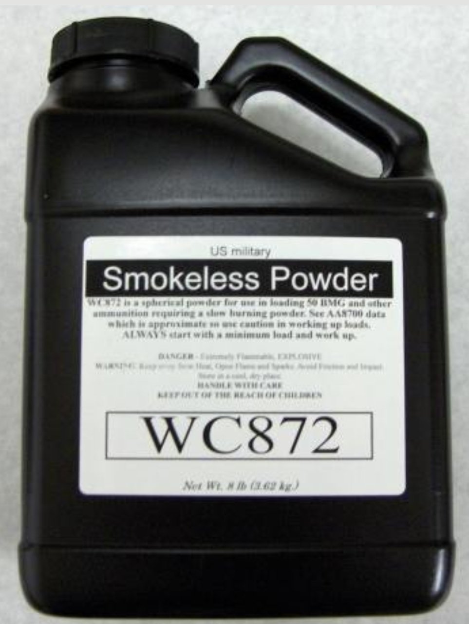 WC872 50BMG 8lbs of 872 Spherical Smokeless Powder