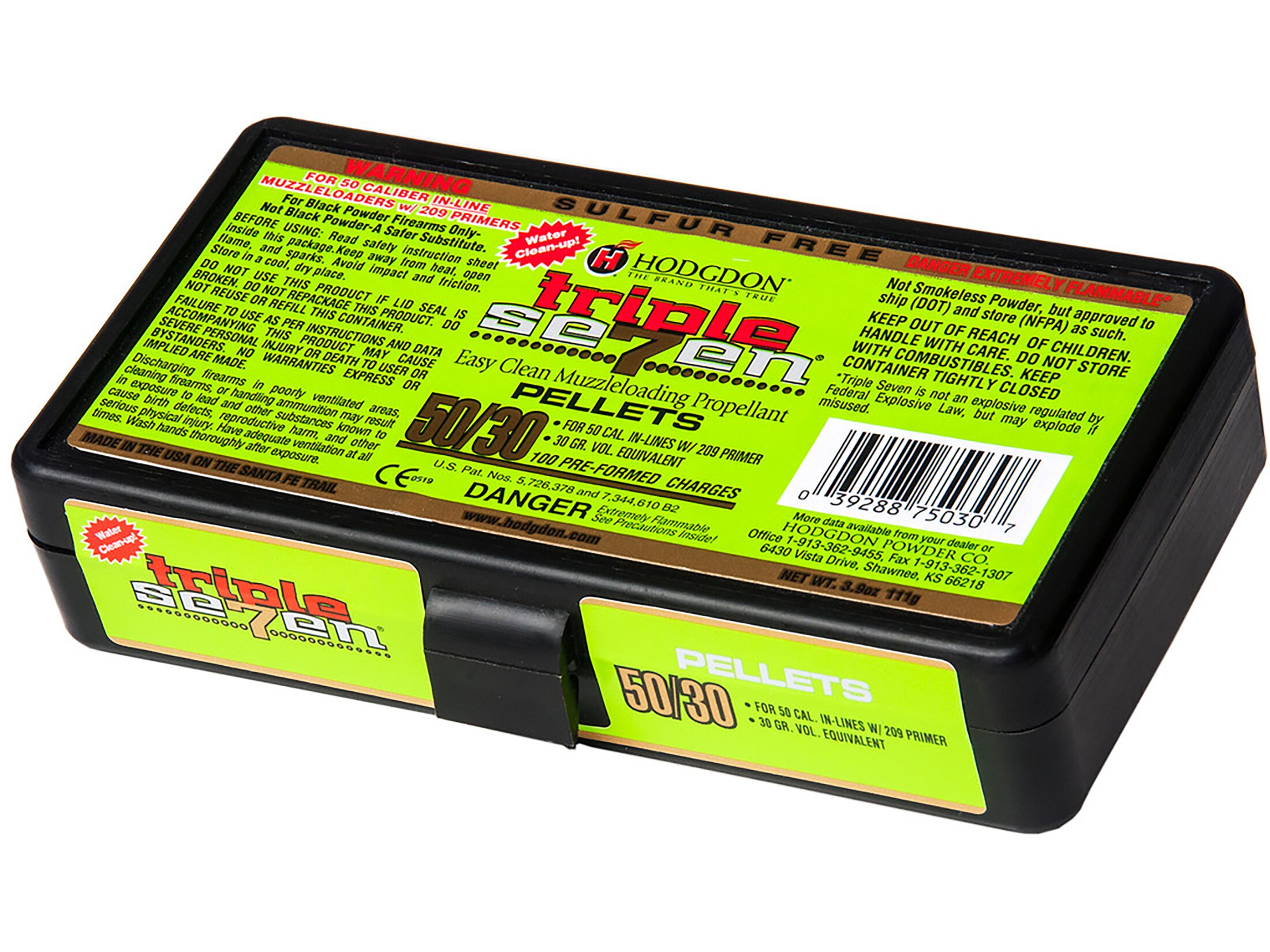 Hodgdon Triple Seven Black Powder Substitute 50 Caliber 30 Grain Pellets (24PK/100PK)